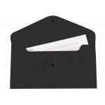 Liderpapel DS80 - Dossier con broche, 26 x 14 cm, 180 micras, capacidad para 50 hojas, color negro opaco