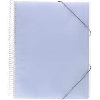 Liderpapel EC57 - Carpeta con fundas, encuadernada con espiral, tapa rígida, A4, 80 fundas, color transparente