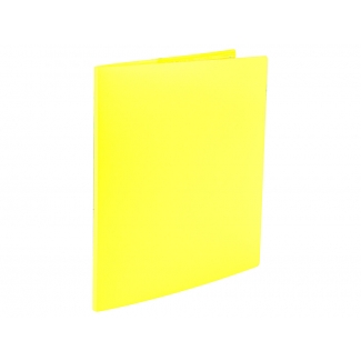 Liderpapel EC85 - Carpeta con fundas, tapa flexible, A4, 60 fundas, color amarillo fluorescente 