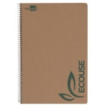 Liderpapel Ecouse BB02 - Bloc espiral, tamaño folio, tapa blanda, 80 hojas de 80 gr, cuadrícula de 4 mm, con margen, color kraft