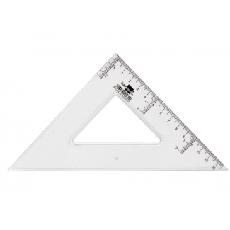 Liderpapel ES02 - Escuadra de plástico, hipotenusa de 20 cm, transparente