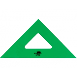 Liderpapel ES03 - Escuadra acrílica, sin graduación, hipotenusa de 21 cm, color verde