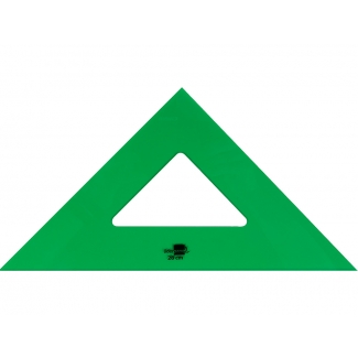 Liderpapel ES06 - Escuadra acrílica, sin graduación, hipotenusa de 28 cm, color verde