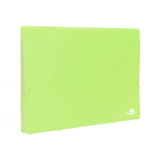 Liderpapel FU36 - Carpeta clasificadora con fuelle, polipropileno, tamaño A4, 13 departamentos, color amarillo fluorescente