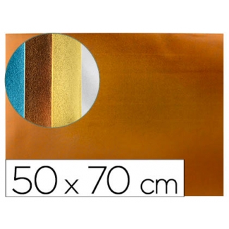 Liderpapel GE87 - Goma eva, espesor de 2 mm, 50 cm x 70 cm, metalizada, naranja
