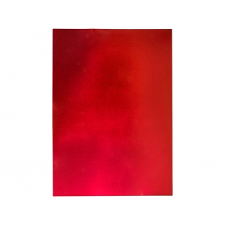 Liderpapel GE90 - Goma eva, espesor de 2 mm, 50 cm x 70 cm, metalizada, rojo