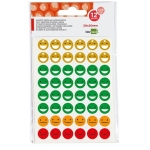 Liderpapel GT01 - Gomets, caras expresivas, bosa de 12 hojas, 576 gomets en total