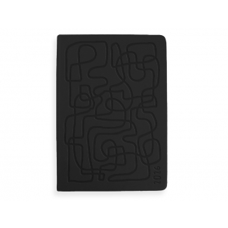 Liderpapel Icaria - Agenda anual, tamaño 15 x 21 cm, impresión día página, color negro