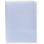 Liderpapel JC01 - Carpeta con fundas, portada y lomo personalizable, tapa flexible, A4, 20 fundas, color transparente