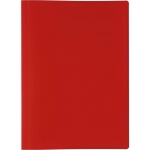 Liderpapel JC02 - Carpeta con fundas, portada y lomo personalizable, tapa flexible, A4, 20 fundas, color rojo translúcido