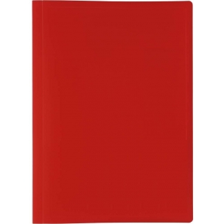 Liderpapel JC06 - Carpeta con fundas, portada y lomo personalizable, tapa flexible, A4, 40 fundas, color rojo translúcido