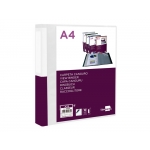 Liderpapel JC13 - Carpeta con fundas, portada y lomo personalizable, tapa flexible, A4, 10 fundas, transparente