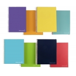 Liderpapel Jolly BA32 - Bloc espiral, tamaño A4, tapa extradura, 140 hojas de 75 gr, liso, sin margen, microperforado, colores surtidos