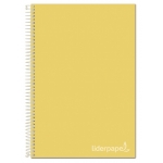Liderpapel Jolly BA95 - Bloc espiral, tamaño A4, tapa extradura, 140 hojas de 75 gr, cuadrícula de 5 mm, sin margen, microperforado, 4 taladros, color amarillo