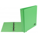 Liderpapel KA15 - Carpeta de anillas, 4 anillas redondas de 25 mm, plástico, tamaño A5, color verde pistacho