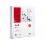 Liderpapel KG41 - Carpeta canguro, 4 anillas mixtas de 16 mm, tamaño A4, color blanco