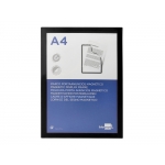 Liderpapel MA03 - Marco porta anuncios adhesivo-magnético, A4, color negro