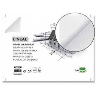 Liderpapel MY04 - Láminas de dibujo lineal, sin cajetín, A4, 150 gramos