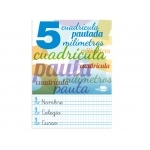 Liderpapel Pautaguía LB37 - Libreta grapada, tamaño A5, tapa blanda, 32 hojas de 70 gr, pauta de 5 mm, con margen, colores surtidos