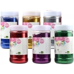 Liderpapel PU08 - Purpurina, colores metálicos, bote de 250 gramos