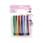 Liderpapel PU14 - Pegamento con purpurina metalizada, colores surtidos, blíster con 6 unidades de 10 g