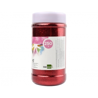 Liderpapel PU18 - Purpurina, bote de 250 g, color rojo metalizado