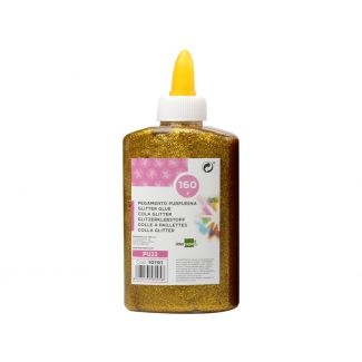 Liderpapel PU22 - Pegamento con purpurina, color oro, bote de 160 g