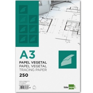 Liderpapel PV01 - Papel vegetal, A3, 90 gramos