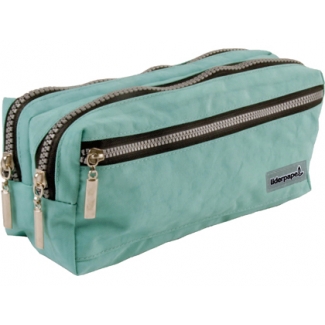 Liderpapel PX06 - Estuche portatodo, 3 compartimentos, tamaño 210 x 80 x 85 mm, color celeste