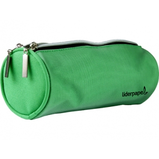 Liderpapel PX09 - Estuche portatodo, 2 compartimentos, tamaño 205 x 75 x 75 mm, color verde