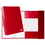 Liderpapel PY74 - Carpeta de proyectos con gomas, tamaño folio, lomo de 70 mm, color rojo