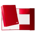 Liderpapel PY94 - Carpeta de proyectos con gomas, tamaño folio, lomo de 90 mm, color rojo