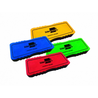 Liderpapel RD02 - Borrador para pizarra blanca, magnético, colores surtidos