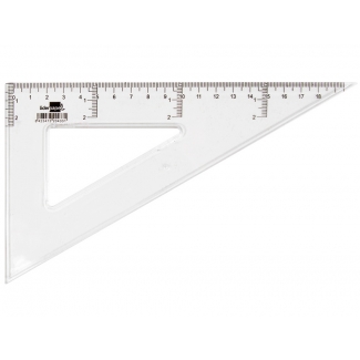 Liderpapel RN02 - Cartabón de plástico, cateto mayor de 20 cm, transparente