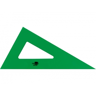Liderpapel RN04 - Cartabón acrílico, sin graduación, cateto mayor de 25 cm, color verde