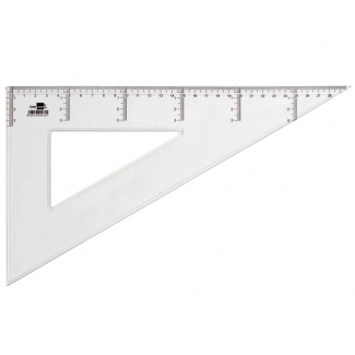 Liderpapel RN07 - Cartabón de plástico, cateto mayor de 30 cm, transparente