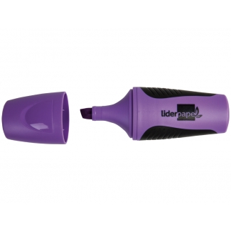 Liderpapel RT06 - Rotulador fluorescente, punta biselada, tamaño mini, color violeta
