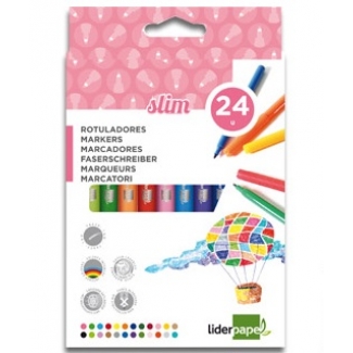 Liderpapel RT07 - Rotuladores de colores, caja de 24 colores