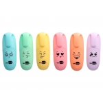 liderpapel RT17 - Rotulador fluorescente mini, punta biselada, pack de 6 unidades colores surtidos