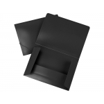 Liderpapel SS10 - Carpeta de plástico con gomas, con tres solapas, lomo flexible, tamaño A5, color negro opaco