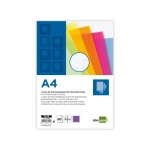 Liderpapel TA13 - Tapa de encuadernación, A4, polipropileno ondulado, 800 micras, color violeta, paquete de 50