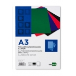 Liderpapel TE06 - Tapa de encuadernación, A3, cartón de 800 gramos, color negro, paquete de 50