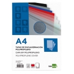 Liderpapel TE27 - Tapa de encuadernación, A4, polipropileno, 500 micras, color rojo translúcido, paquete de 100