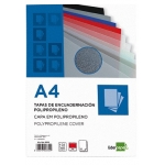 Liderpapel TE28 - Tapa de encuadernación, A4, polipropileno, 500 micras, color verde translúcido, paquete de 100