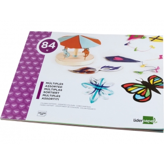 Liderpapel TM01 - Bloc de trabajos manuales, múltiple, 240 mm x 315 mm, 44 hojas, colores surtidos