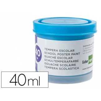 Liderpapel TP59 - Témpera, color azul, bote de 40 ml