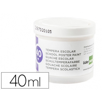 Liderpapel TP61 - Témpera, color blanco, bote de 40 ml