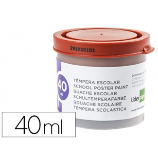 Liderpapel TP63 - Témpera, color marrón, bote de 40 ml