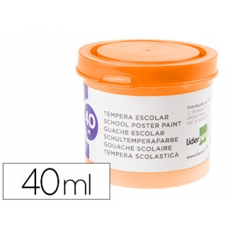 Liderpapel TP64 - Témpera, color naranja, bote de 40 ml