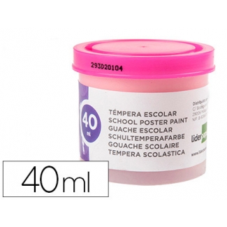 Liderpapel TP67 - Témpera, color rosa, bote de 40 ml